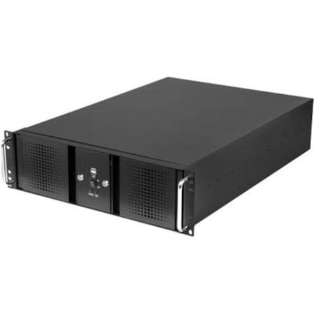 Athena Power Athena Computer Power Corp. RM-DD3U36E808 3U Rackmount Black Steel Chassis RM-DD3U36E808